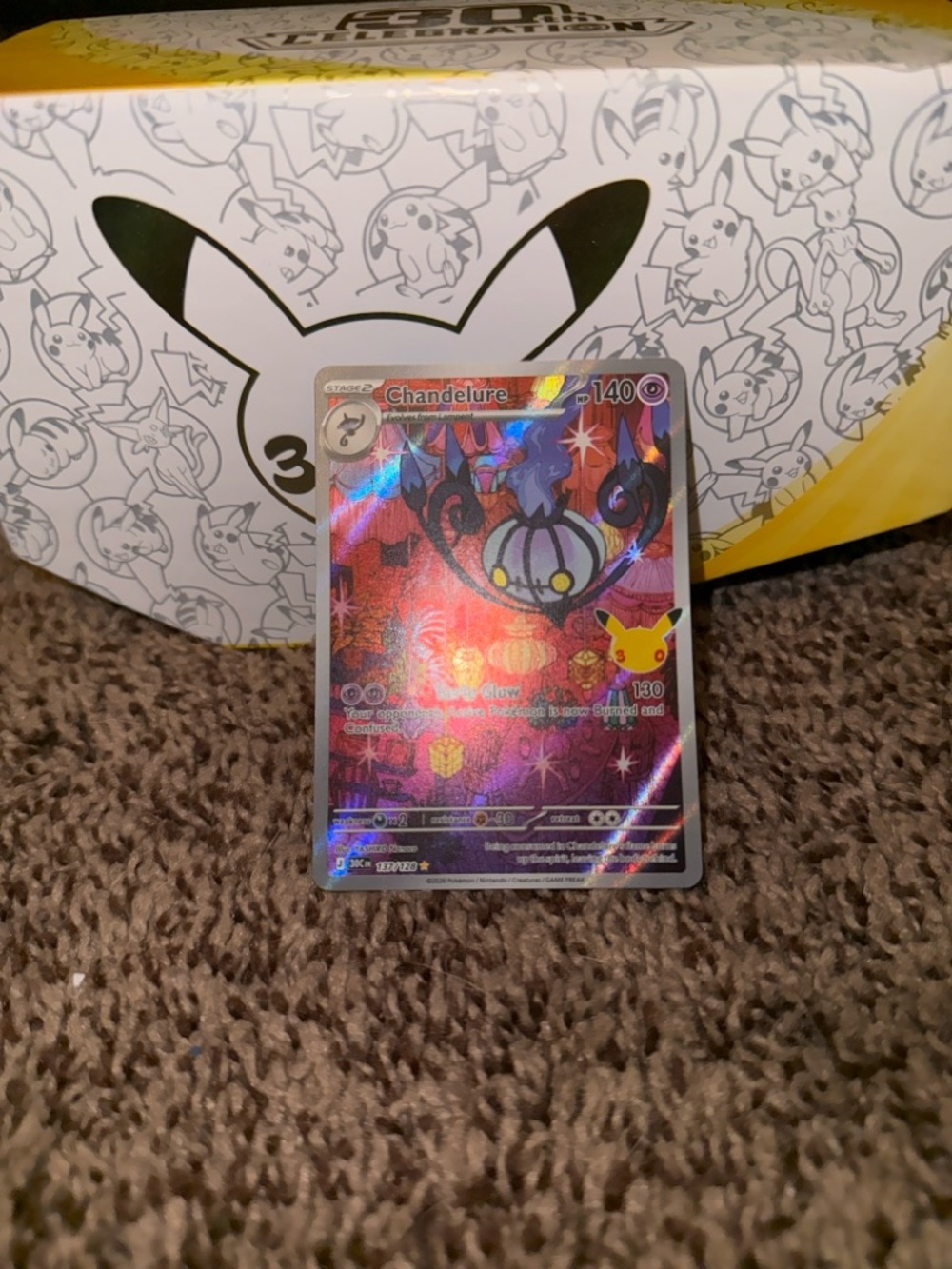 Chandelure 137/128 30th Celebration Pokemon TCG Illustration Rare